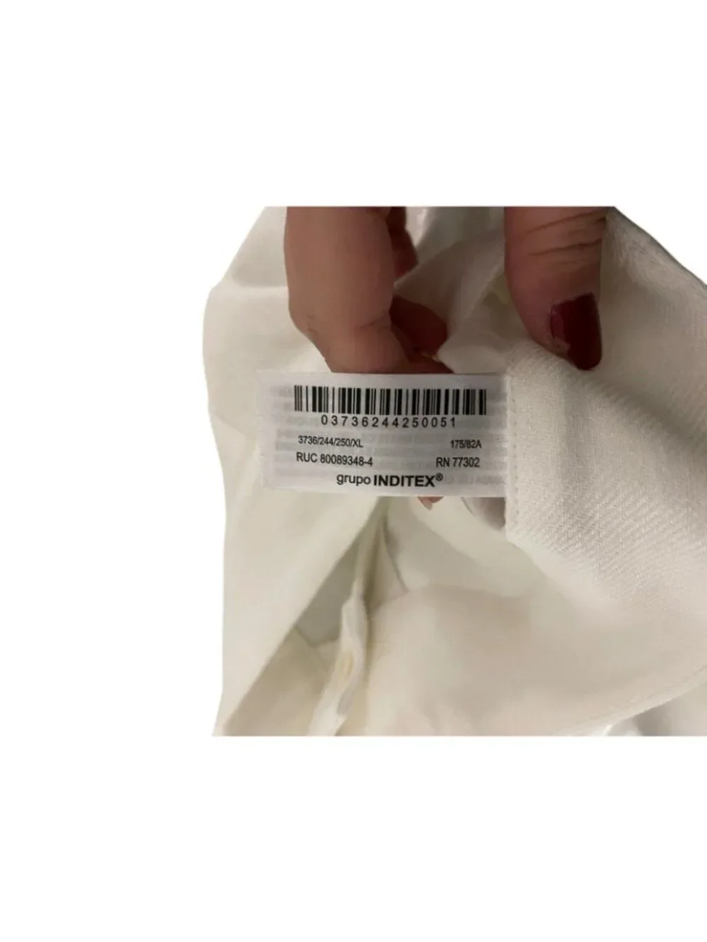 Zara Womens Trousers Pants XL High Waisted White Wide Leg Linen 3736/244 NWT
